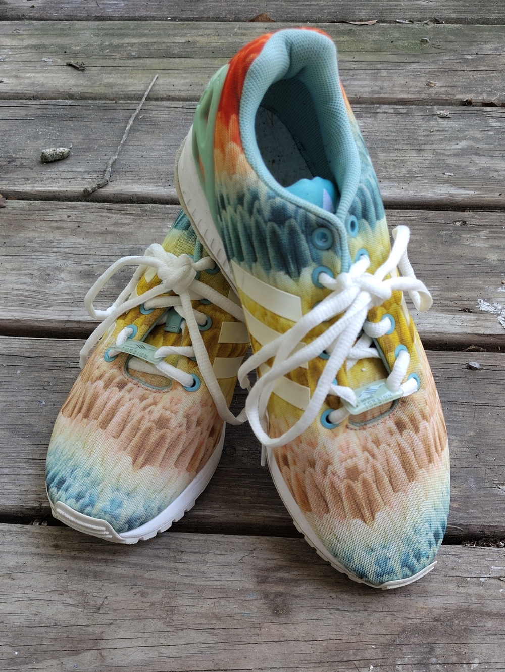 adidas Women's Multicolor Tie-Dye Sneakers with White Stripes